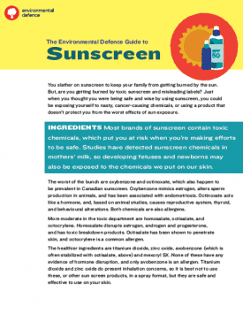 The Environmental Defence Guide to Sunscreen