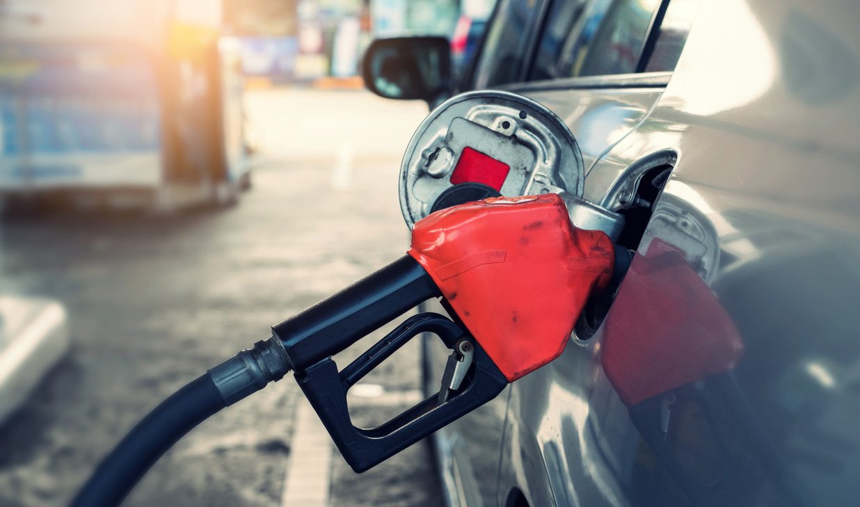For forcing stickers on gas pumps