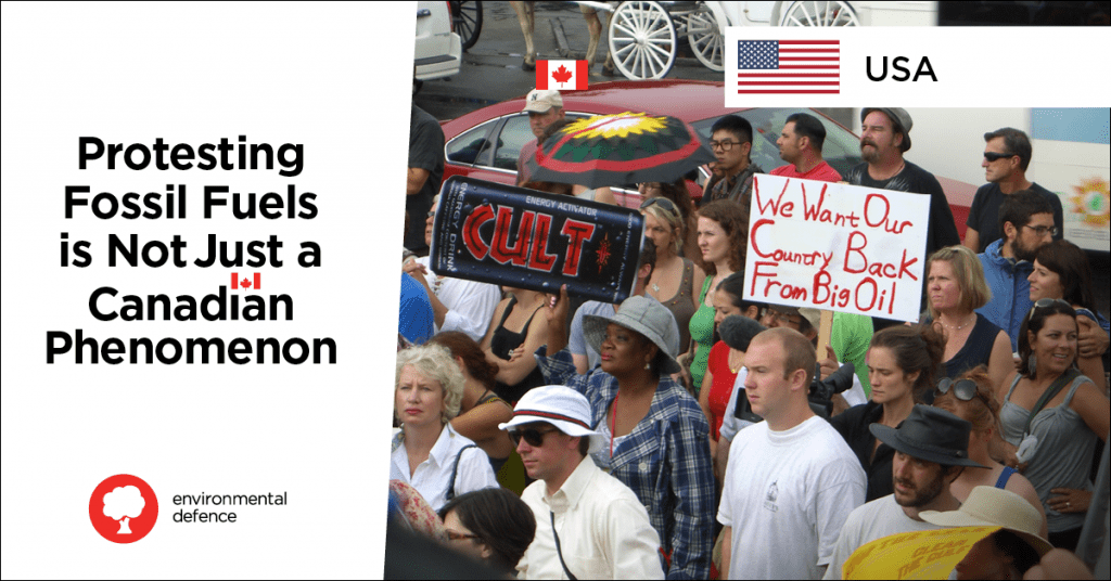Protest in the US against the oil industry