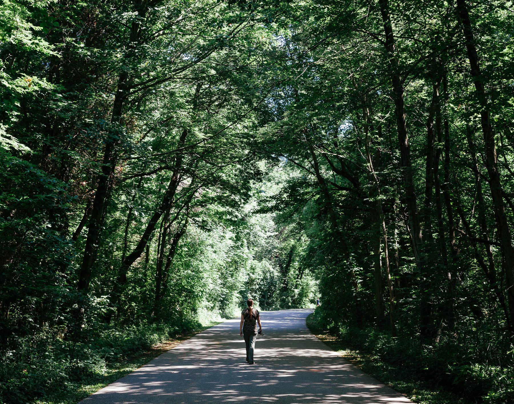 Heidi walks through Point Pelee National Park.