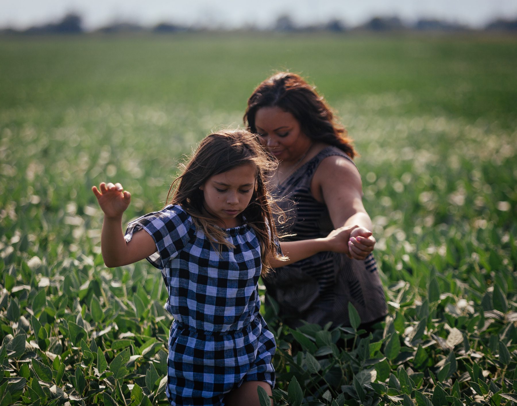 Michelle’s father Mike still farms beans, corn, and wheat on their family farm. 