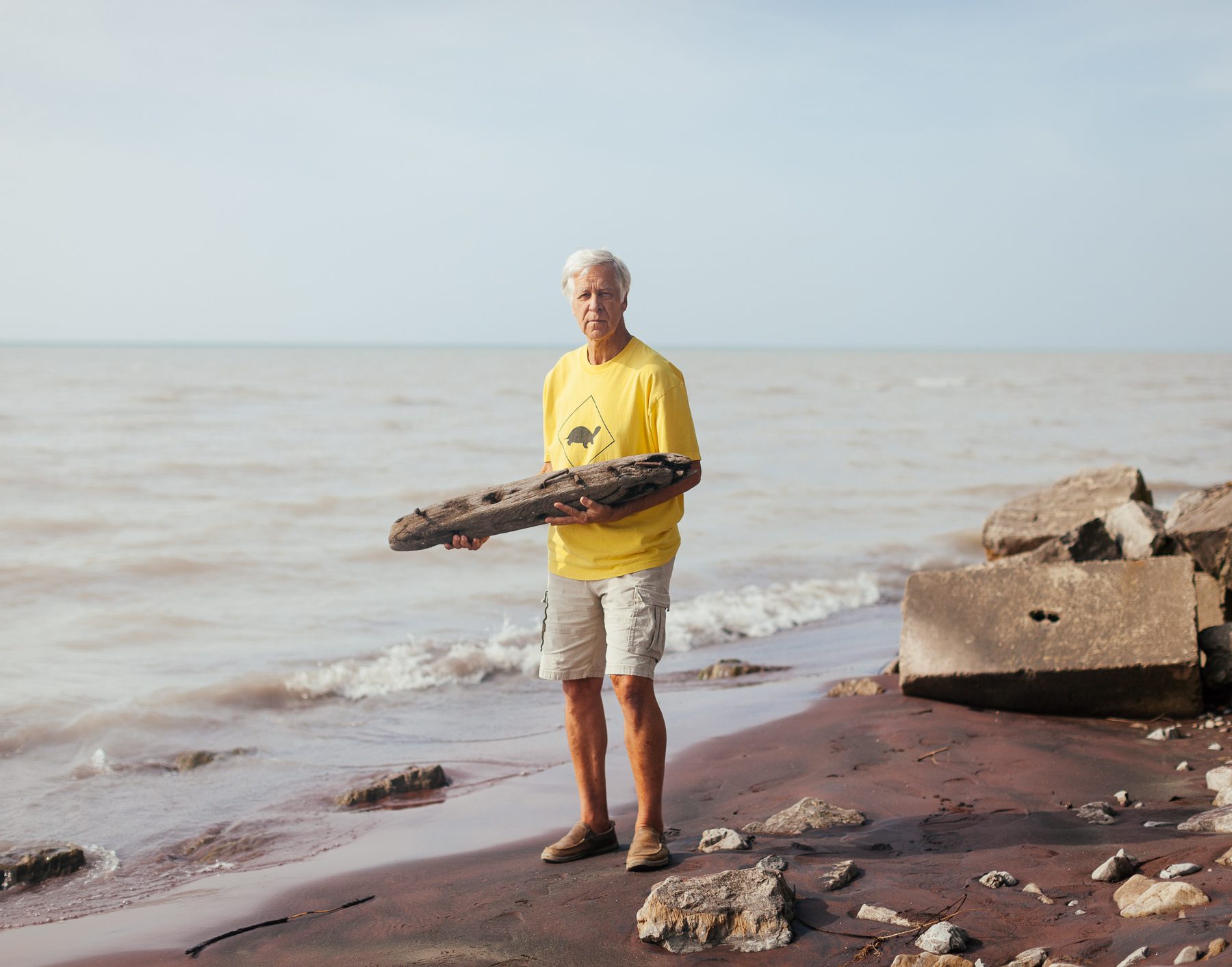 John describes Long Point as “a ship graveyard with more sunken ships than the Bermuda Triangle,” as ships got upheaved by giant storm waves. He found this piece of a vessel along the shore — a cherished find he keeps in his cottage.
