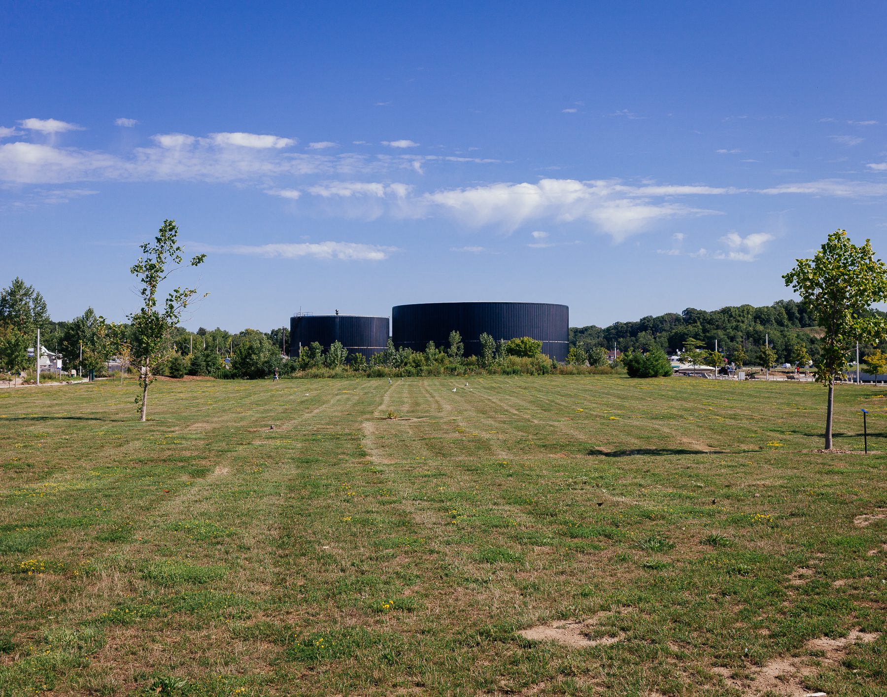 Hofhuis Park, with the MC asphalt mixing plant in the background (a reminder of Port Stanley’s industrial past). 