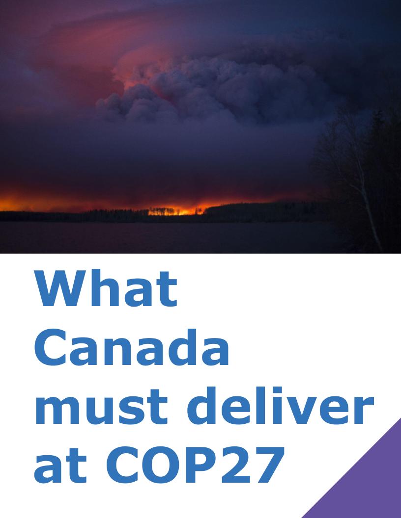 What Canada must deliver at COP27